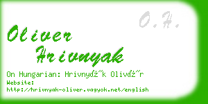 oliver hrivnyak business card